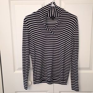 Talbots Blue and White Stripe Sweater, Size Medium